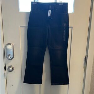 Black cropped boot cut Jeans